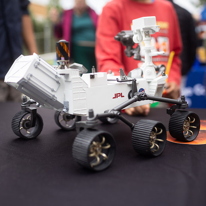 A small scale replica rover